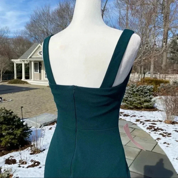 NWT BHLDN Adena Square Neck Maxi Dress Long Wedding Formal in Emerald Green 4 - Picture 11 of 16